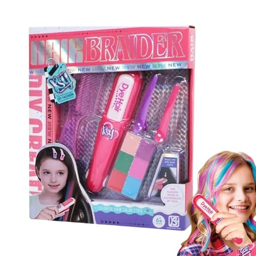 JINGLING Haarfärbe-Set, temporäres Haarfärbe-Spielzeug, temporäre Haarkreide, waschbar, für sicheres Haar, simuliertes Spielzeug von JINGLING