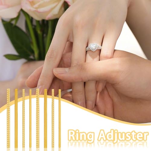 JINGLING Ringgrößen Anpasser | 8 Stück Unsichtbarer Silikon Ring Größen Anpasser,Schmuck Zubehör Für Täglichen Gym Hochzeit Verlobung Party Geburtstag Festtag | Für Tägliche Nutzung Verlobung Hochzeit von JINGLING