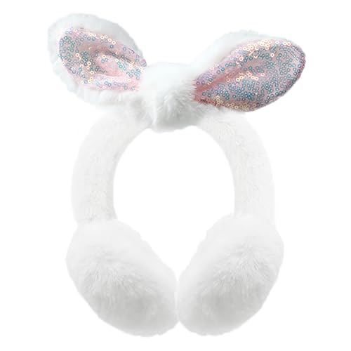 JINGTOPS Ohrenwärmer Winter Damen Bequemer weicher Winter Ohrenschützer (Weiß) von JINGTOPS