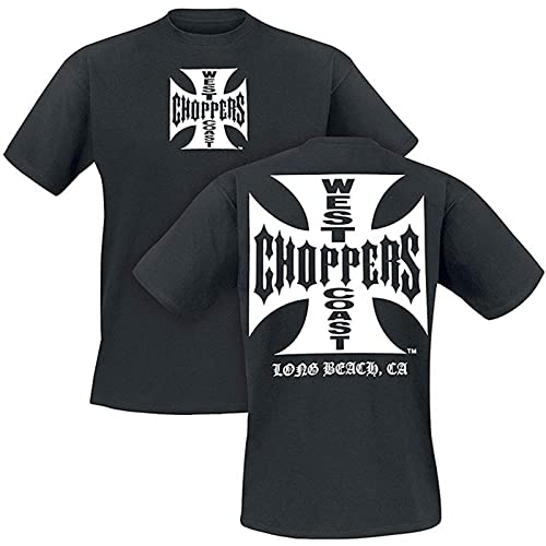 West Coast Choppers Iron Cross T-Shirt Black Fashion Mens Tees Black M von JINHU