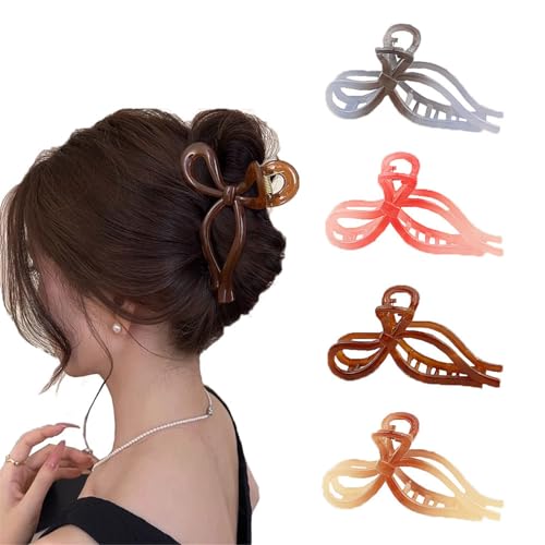 Schmetterlings-Haarspangen, elegante große Haarklammern für Damen, Schmetterling für dickes Haar, für Teenager, Mädchen, rutschfest, Haarstyling, Schleifenklammer (Stil A) von JINJIASC