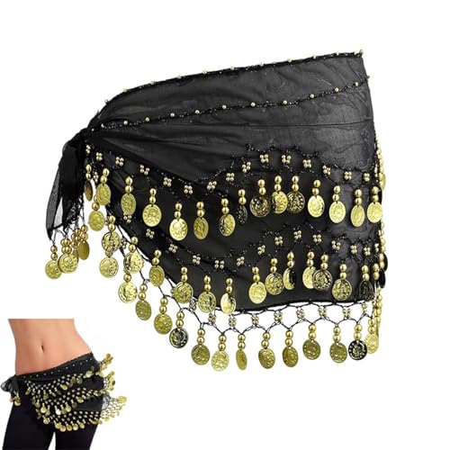 JINJUMEI Damen Bauchtanz Gürtel, Bauchtanz Hüfttuch, Chiffon Hüfttuch, Bauchtanz Gürtel, Bauchtanz Kostüm Gürtel, für Orientalische Tanz Damen Mit 72 Münzen JINJUMEI Damen Bauchtanz Gürtel, Bauchtanz Hüfttuch, Chiffon Hüfttuch, Bauchtanz Gürtel, Bauchtanz Kostüm Gürtel, für Orientalische Tanz Damen Mit 72 Münzen von JINJUMEI