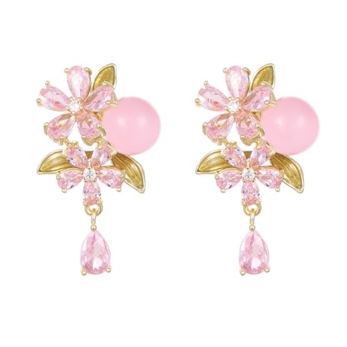 Frische Und Süße Zirkon-Blumenohrringe For Frühling Und Sommer, Leichter Luxus Und Vielseitig, Tägliches Pendeln, Temperamentohrringe Frische Und Süße Zirkon-Blumenohrringe For Frühling Und Sommer, Leichter Luxus Und Vielseitig, Tägliches Pendeln, Temperamentohrringe von JINSHENGXINA