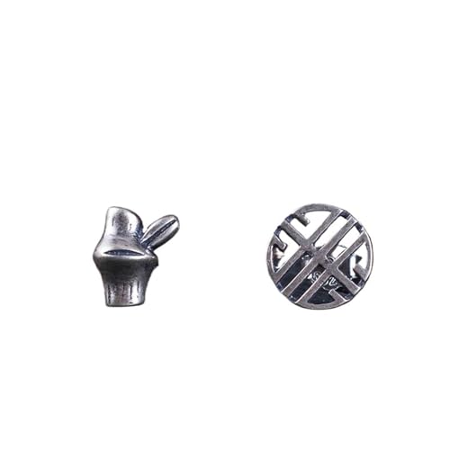 JINSHENGXINA Asymmetrische Ohrringe Mit Bambus-Langlebigkeitsmuster for Damen von JINSHENGXINA