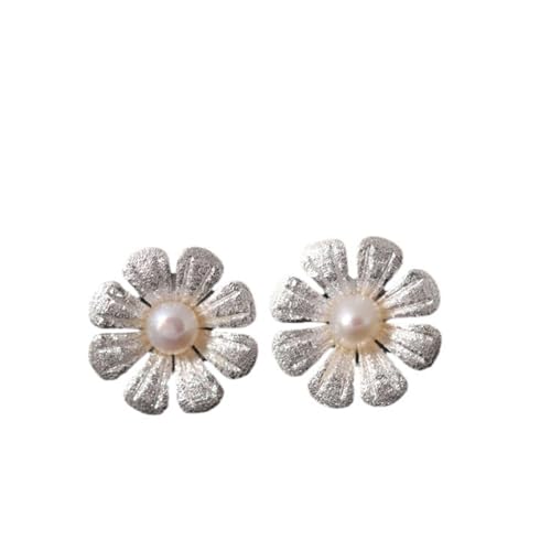 JINSHENGXINA Blume Ohrringe Perlen Acht-Blatt Blume Ohrstecker(G_OneSize) von JINSHENGXINA