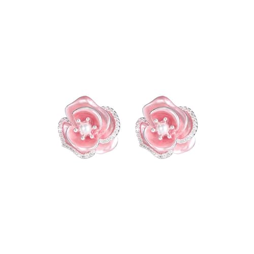 JINSHENGXINA Blumen-Imitationsperlenohrringe Damenschmuck(L) von JINSHENGXINA