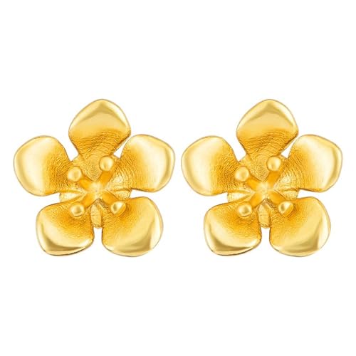 JINSHENGXINA Blumenstaubblatt-Ohrringe for Frauen Im Chinesischen Stil, Kreative Pfirsichblüten-Ohrringe von JINSHENGXINA