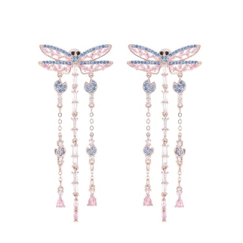 JINSHENGXINA Damen-Zirkon-Libellenohrringe(R_OneSize) von JINSHENGXINA