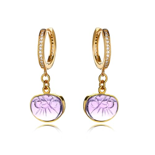 JINSHENGXINA Damenohrringe Mit Amethyst JINSHENGXINA Damenohrringe Mit Amethyst von JINSHENGXINA