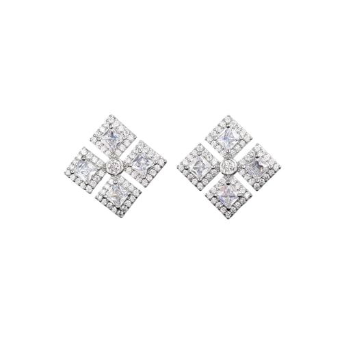 JINSHENGXINA Diamantförmige Zirkonohrringe for Damen(W_OneSize) von JINSHENGXINA