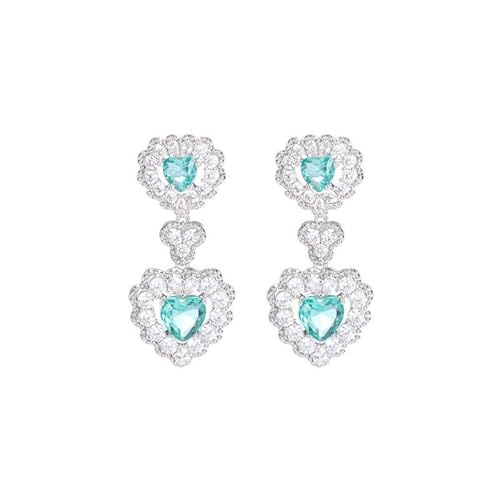 JINSHENGXINA Doppellagige Herzförmige Liebesohrringe Aus Farbigem Zirkonium(L) von JINSHENGXINA