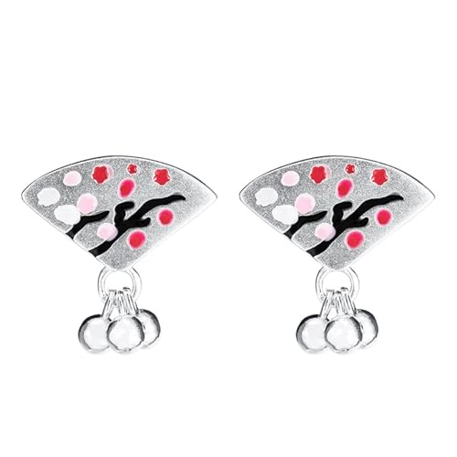 JINSHENGXINA Fan Girl Kalte Pflaumenblüten Ohrringe von JINSHENGXINA