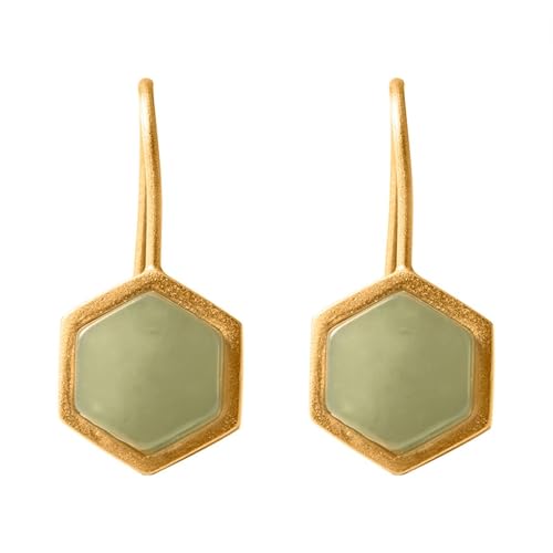 JINSHENGXINA Geometrische Ohrringe Und Hetian Jade Ohrringe von JINSHENGXINA