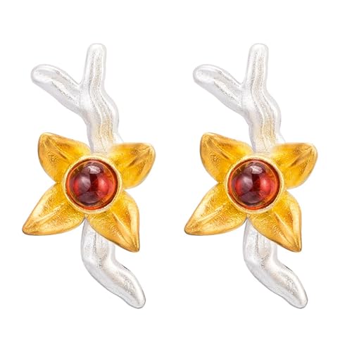 JINSHENGXINA Granatapfelblüten-Ohrringe for Damen von JINSHENGXINA