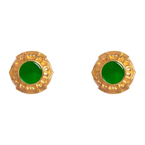 JINSHENGXINA Grüne Runde Ohrringe for Damen 8mm von JINSHENGXINA