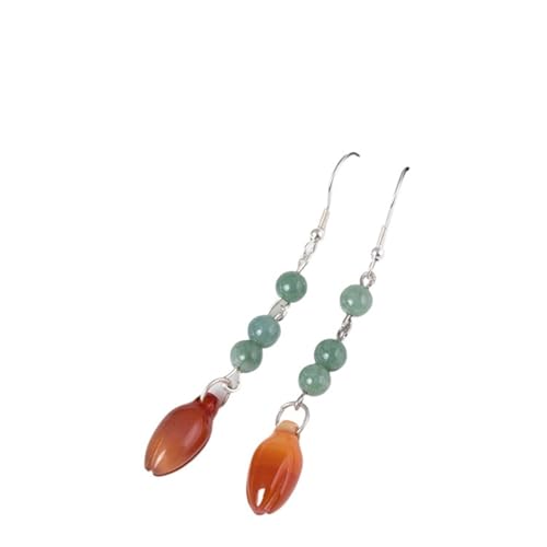 JINSHENGXINA Handgemachte Magnolienohrringe for Damen, Mittellang Und Lang von JINSHENGXINA