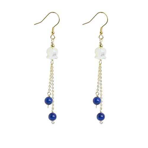 JINSHENGXINA Muschel Maiglöckchen Ohrringe Handgemachte Lange Ohrhaken von JINSHENGXINA