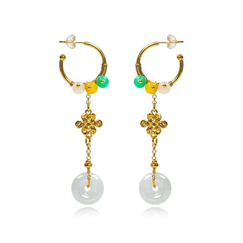 JINSHENGXINA Ohrringe Mit Friedensschnalle Im Traditionellen Chinesischen Stil for Damen JINSHENGXINA Ohrringe Mit Friedensschnalle Im Traditionellen Chinesischen Stil for Damen von JINSHENGXINA