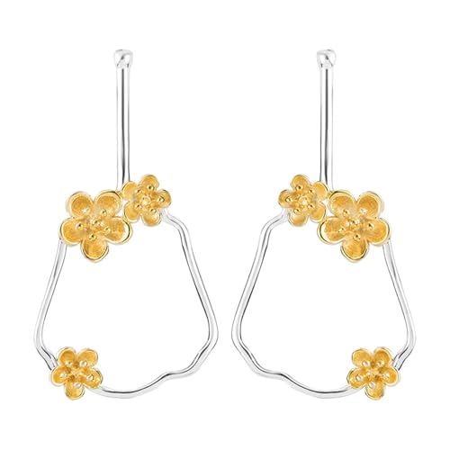 JINSHENGXINA Pfirsichblüten-Fächerohrringe, Fächerförmige Blumenohrringe for Damen von JINSHENGXINA