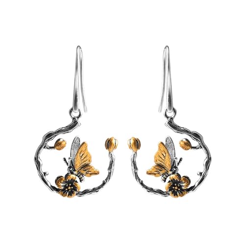 JINSHENGXINA Schmetterling Liebe Blume Ohrringe Damen Schmuck von JINSHENGXINA