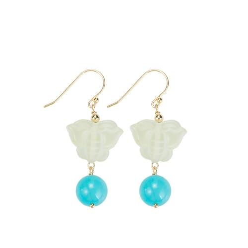 JINSHENGXINA Schmetterlingsohrringe for Damen, Amazonit-Ohrringe von JINSHENGXINA