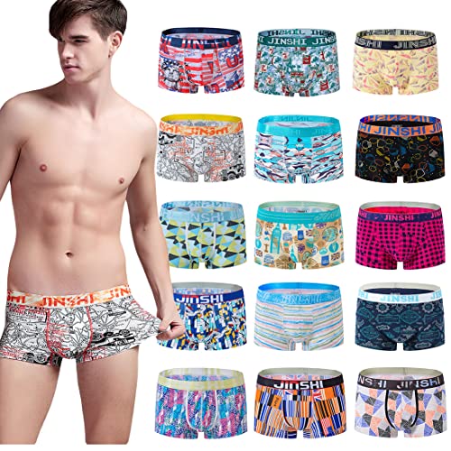 JINSHI Herren-Boxershorts, Bambus, Unterwäsche, Boxershorts, Zufällige 7er-Packung, Large von JINSHI