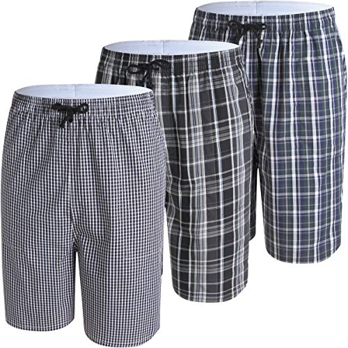 JINSHI Herren schlafen shorts lounge nachtwäsche groß multi-3pack-02 von JINSHI