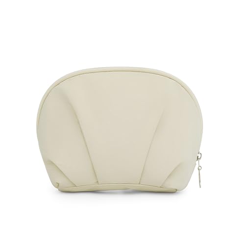 JINSI Make-up-Tasche mit Reißverschluss, Reise-Kulturbeutel, Organizer, Geldbörse, niedliche Kosmetiktasche für Damen, weiß, Reißverschluss JINSI Make-up-Tasche mit Reißverschluss, Reise-Kulturbeutel, Organizer, Geldbörse, niedliche Kosmetiktasche für Damen, weiß, Reißverschluss von JINSI