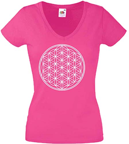 JINTORA - T Shirts Damen pink L - Blume des Baumes des Lebens - Fun-Shirt Spruch lustig - für Sport, Freizeit, Funshirt, Urlaub JINTORA - T Shirts Damen pink L - Blume des Baumes des Lebens - Fun-Shirt Spruch lustig - für Sport, Freizeit, Funshirt, Urlaub von JINTORA