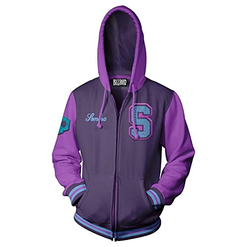 Jinx Overwatch Sombra Männer Kapuzenjacke lila L 65% Baumwolle, 35% Polyester eSports, Fan-Merch, Gaming von JINX