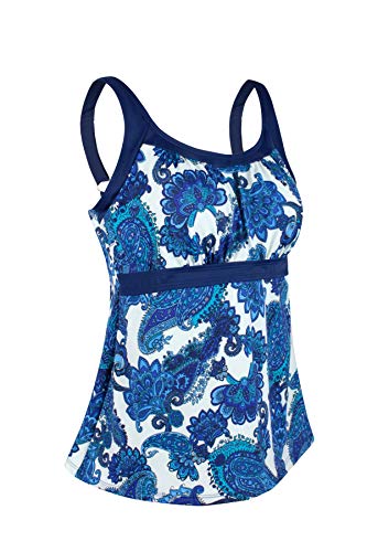 JINXUEER Damen-Badeanzug, Übergröße, florales Tankini-Top, Vintage-Bademode - - 40 von JINXUEER