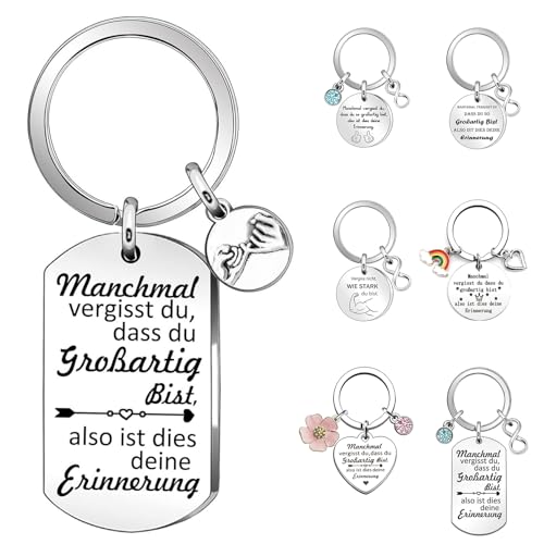 JINYJIA Geschenk Schlüsselanhänger, Mutmacher Geschenk Schlüsselanhänger, Schlüsselanhänger Geschenke für Frauen, Motivationsgeschenke Aufmunterung Geschenke für Beste Freundin Abschiedsgeschenk von JINYJIA