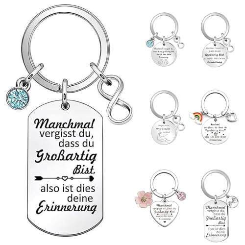 JINYJIA Geschenk Schlüsselanhänger, Mutmacher Geschenk Schlüsselanhänger, Schlüsselanhänger Geschenke für Frauen, Motivationsgeschenke Aufmunterung Geschenke für Beste Freundin Abschiedsgeschenk von JINYJIA