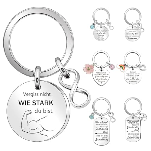 JINYJIA Geschenk Schlüsselanhänger, Mutmacher Geschenk Schlüsselanhänger, Schlüsselanhänger Geschenke für Frauen, Motivationsgeschenke Aufmunterung Geschenke für Beste Freundin Abschiedsgeschenk von JINYJIA