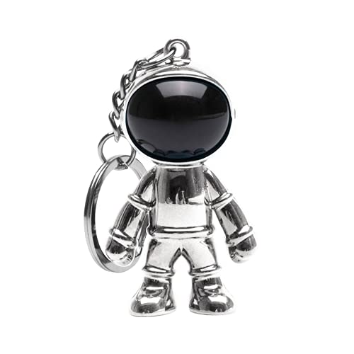 Weltraum-Astronauten-Schlüsselanhänger, Weltraum-Roboter-Tasche, Geldbörse, Charms, Weltraum-Gastgeschenke, Liebhaber, Geschenke für Männer und Frauen, silber, von JINZHOUFZ