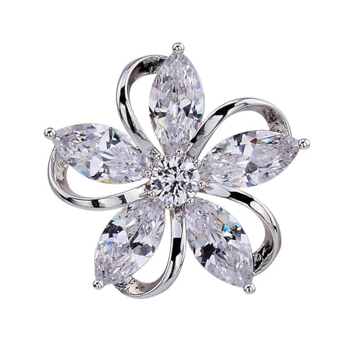 JINZIJINYU Vintage Damen Strass Brosche Anti Exposition Schnalle Brosche Damen Ausschnitt Dekoration Hemdkragen Knopf Mini Kleiner Kragenstift Kleidung Unsichtbar Feste Schnalle Silber von JINZIJINYU