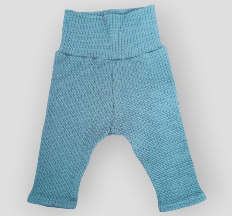 Leggings Mit Bund Gr. 56 Basic Baby Kind Mädchen Altgrün Zopfmuster von JIOJIOhandmade