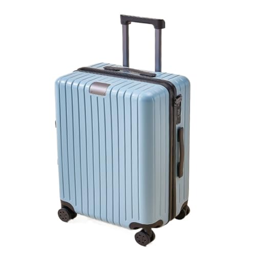 Koffer Gepäck Check-in Koffer Herren Damen Trolley Koffer Mehrzweckkoffer mit Lenkrollen Koffer, blau, A von JIPEIXUANGR