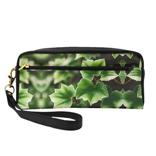 JIPOFD Make-up-Tasche mit Efeublüten-Baum, Kosmetiktasche, Reise-Kulturbeutel, Organizer, niedliche Aufbewahrungstasche für Damen, Schwarz, Einheitsgröße von JIPOFD