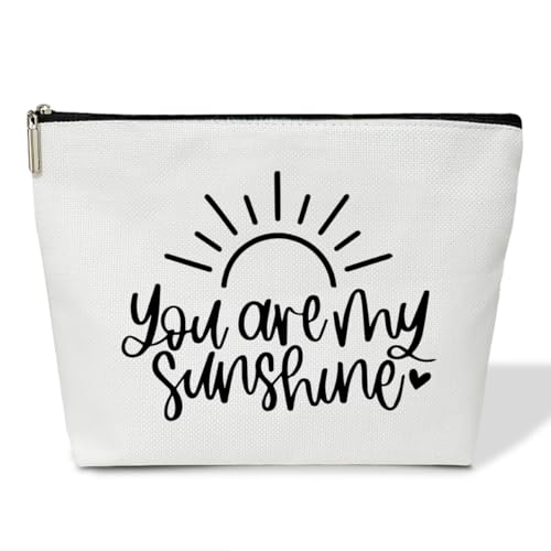 M751 "You are My Sunshine Bags" Sonnenschein-Make-up-Tasche aus Segeltuch mit Reißverschluss, Sommergeschenke für Frauen, Kulturbeutel mit Futter, Geschenk für Lehrer, Geschenk für Frauen, Mehrfarbig M751 "You are My Sunshine Bags" Sonnenschein-Make-up-Tasche aus Segeltuch mit Reißverschluss, Sommergeschenke für Frauen, Kulturbeutel mit Futter, Geschenk für Lehrer, Geschenk für Frauen, Mehrfarbig von JIRIM-BEUTY