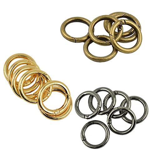 JISADER 18 Stück Retro Karabinerhaken Clip Schlüssel Handtasche Geldbörse von JISADER