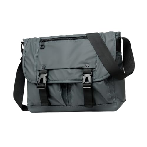 JISADER Bag Handtasche Verstellgurt Einkaufstasche Nylon Trendy Tote Bag Umhängetasche für Urlaub Arbeit Urlaub Strand, Grau von JISADER