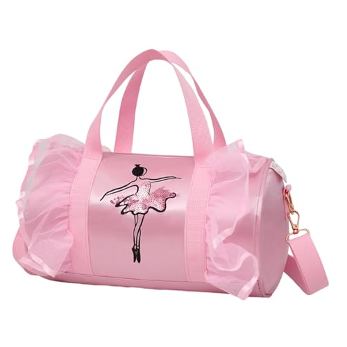 JISADER Ballett-/Tanztasche, Ballerina-Reisetasche, Sporttasche, langlebig, multifunktional, niedliche Handtasche für Kinder, Tutu-Kleidertasche für Tanzsport, B2 von JISADER