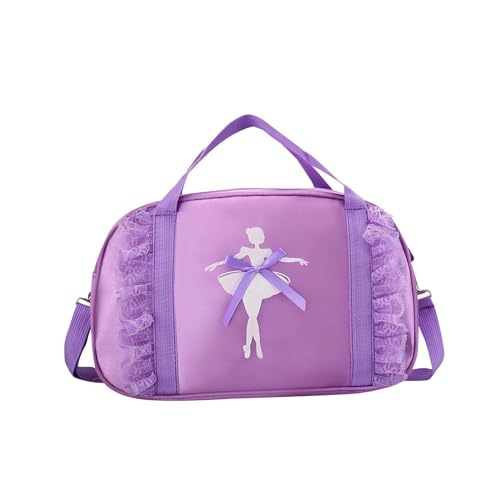 JISADER Ballett-Tanz-Tasche, süße Turnbeutel für Kinder zum Tanzen, Geburtstagsgeschenk, Sport, Reisen, LILA von JISADER