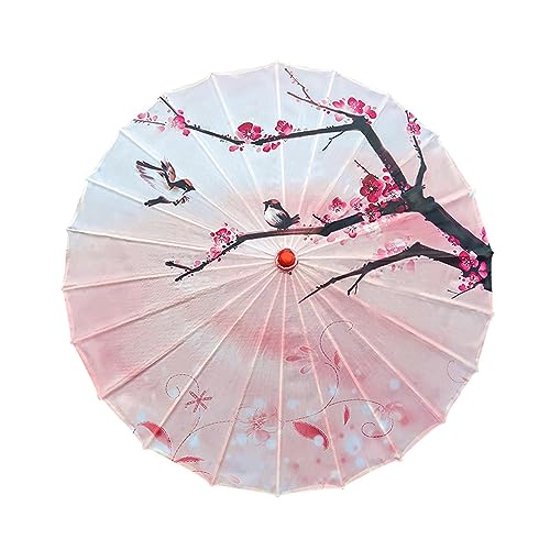 JISADER Chinesischer Papier-Regenschirm, handgefertigter japanischer Regenschirm aus geöltem Papier für Tanz-Requisite, Hochzeits-Party-Dekoration, Stil c von JISADER