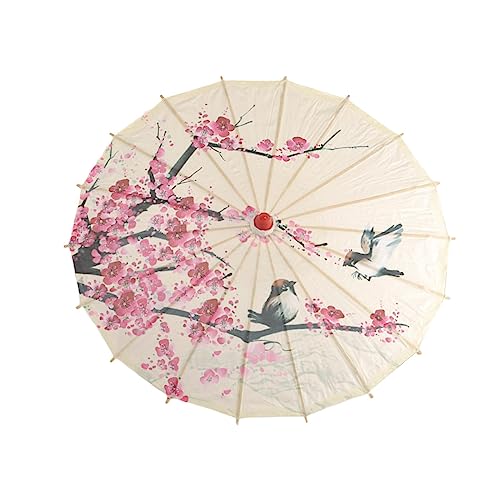 JISADER Chinesischer Regenschirm aus geöltem Papier, Regenschirm aus klassischem Kunsttanz, Regenschirm aus Pflaumenblütenölpapier, Sonnenschirm aus von JISADER