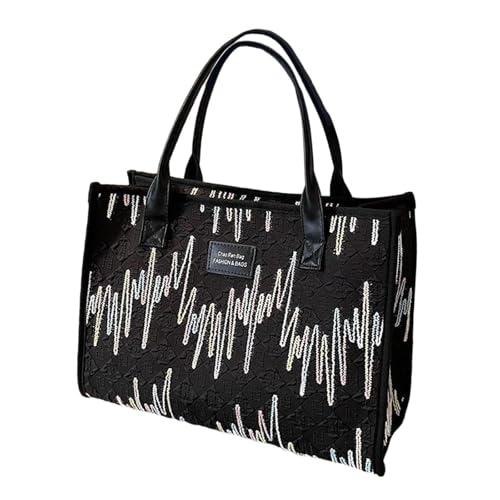 JISADER Damen Umhängetasche, Praktisches Modell für Frühling Und Ausflüge, Schwarz von JISADER