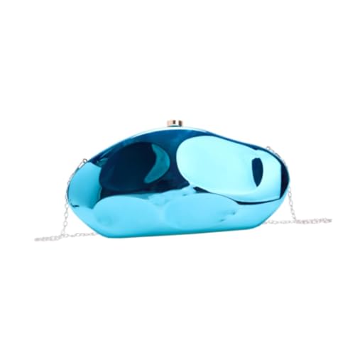 JISADER Damen Umhängetasche in Edelsteinform Aus Acryl für Den Abend, Partytasche, Blau von JISADER