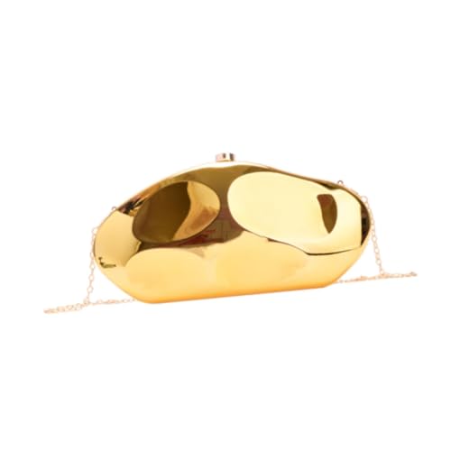 JISADER Damen Umhängetasche in Edelsteinform Aus Acryl für Den Abend, Partytasche, Gold von JISADER