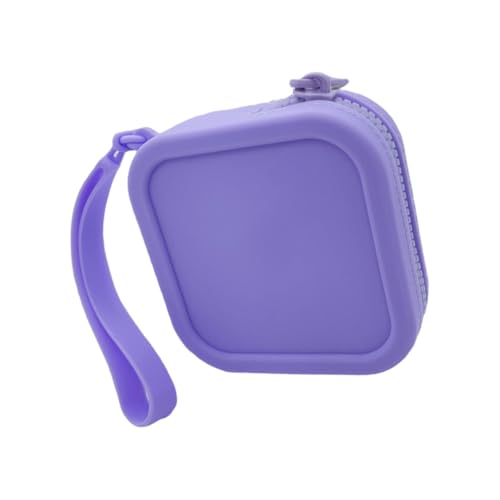 JISADER -Geldbörse, tragbare Geldbörse mit Reißverschluss, Wechseltasche für Dating und Urlaub, LILA von JISADER